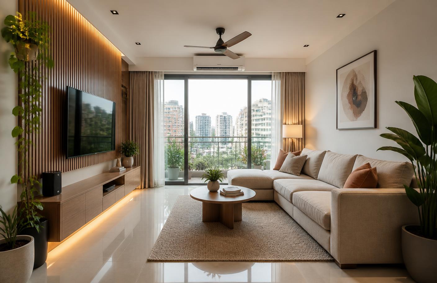 Contemporary apartment living room